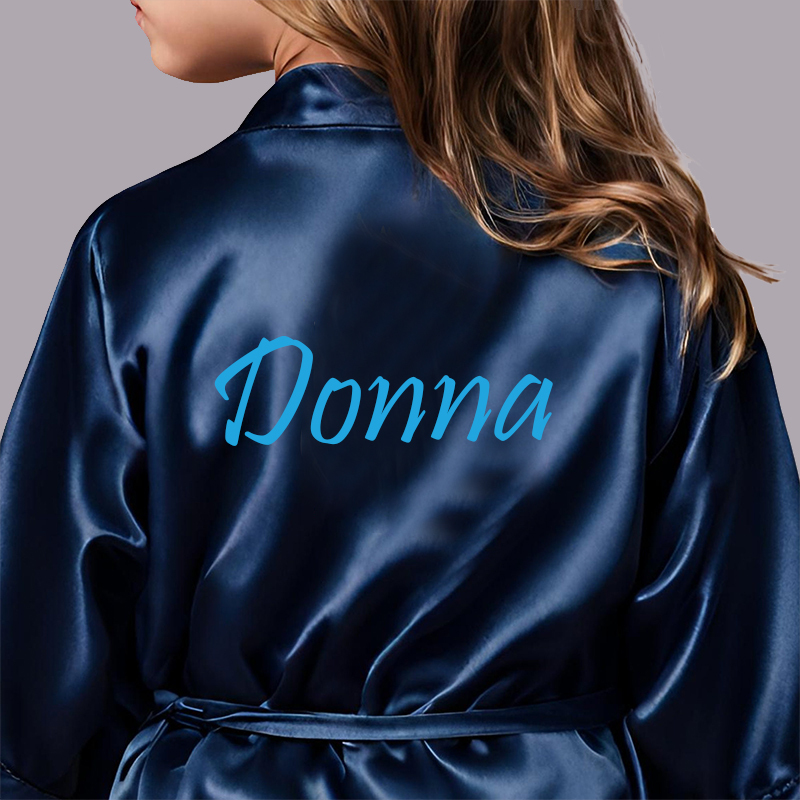 Personalized Girls Birthday Party Silk Robe| Cloth159