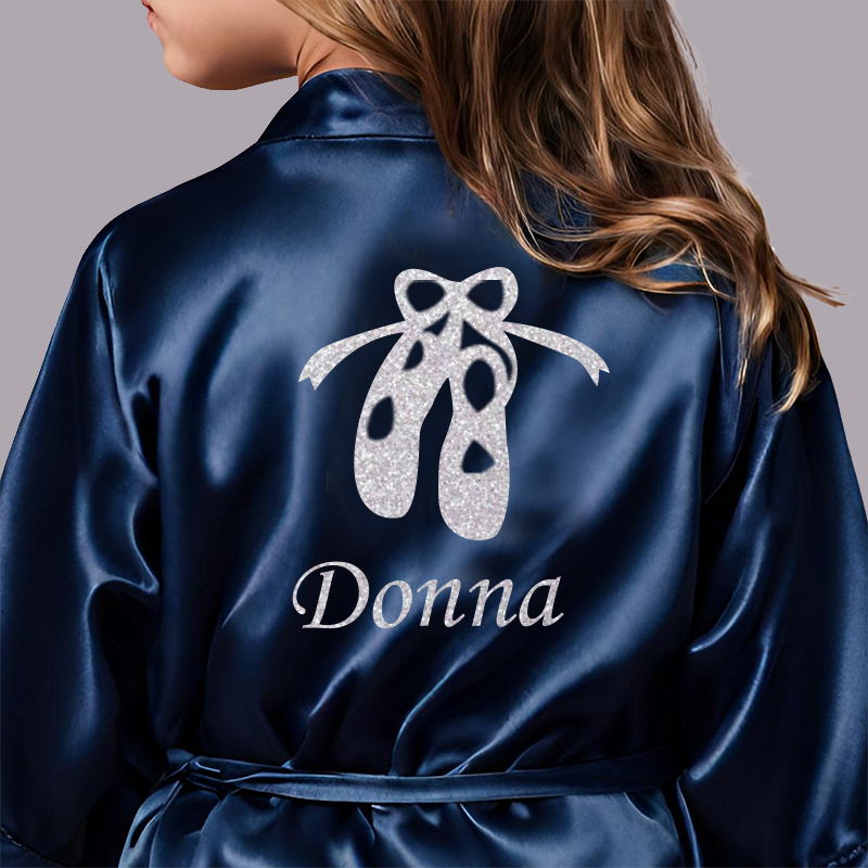 Personalized Girls Dance Party Silk Robe| Cloth160