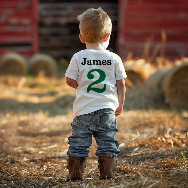 Personalized Boys Farm Tractor Birthday T-Shirt| Cloth1401