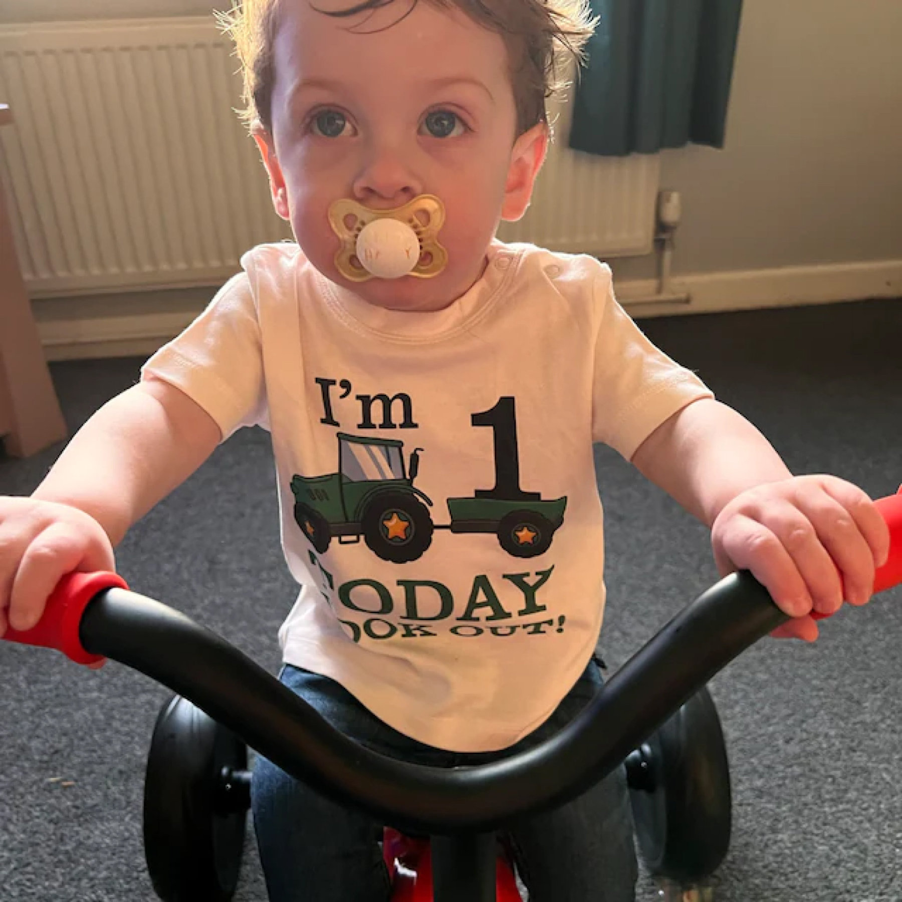 Personalized Boys Farm Tractor Birthday T-Shirt| Cloth1401