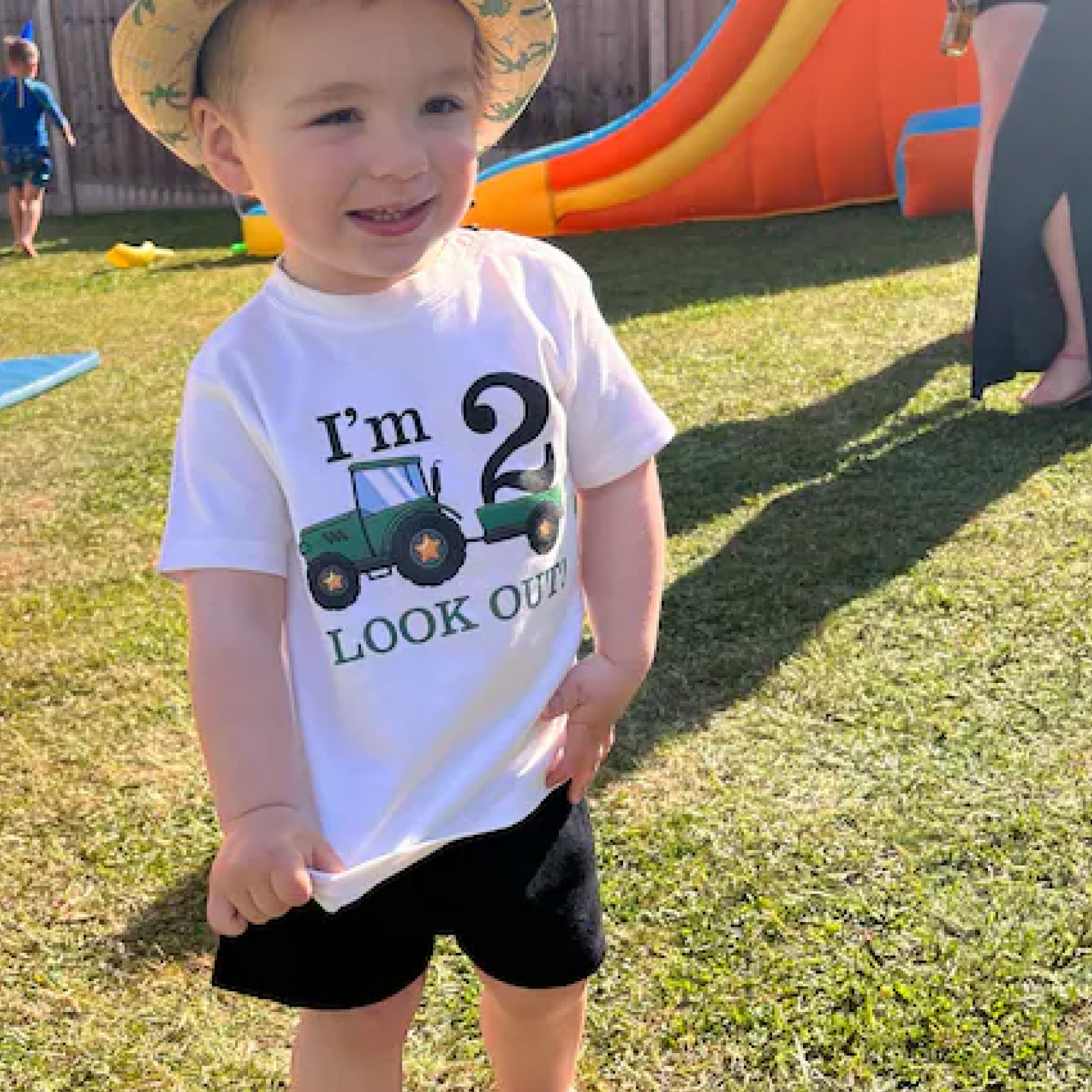 Personalized Boys Farm Tractor Birthday T-Shirt| Cloth1401