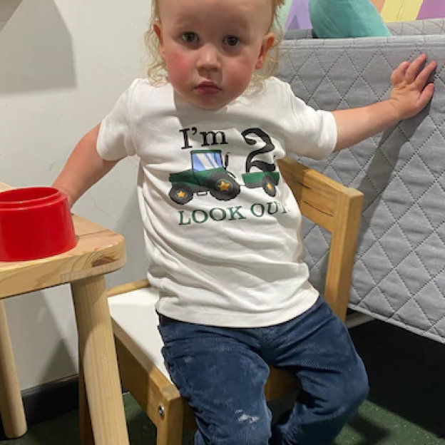 Personalized Boys Farm Tractor Birthday T-Shirt| Cloth1401