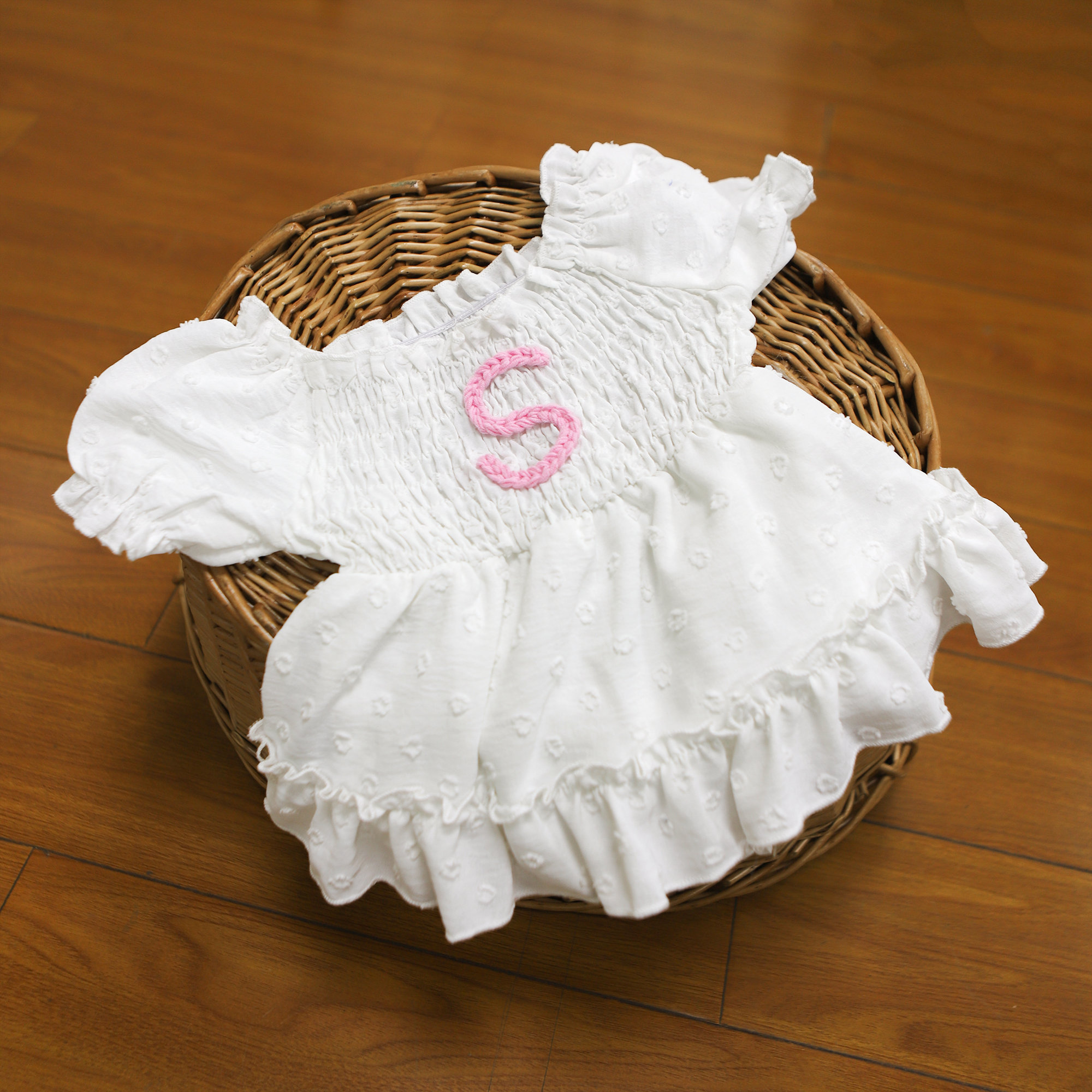 Personalized Baby Hand Embroidered Romper Dress| BBCloth56