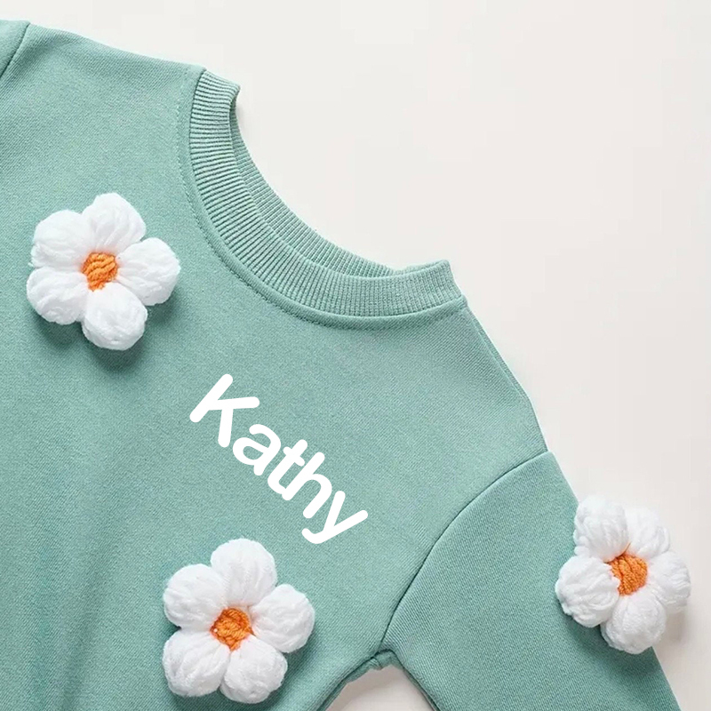 Personalized Baby Multicolor Long Sleeve Romper| BBCloth64