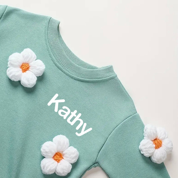Personalized Baby Multicolor Long Sleeve Romper| BBCloth64