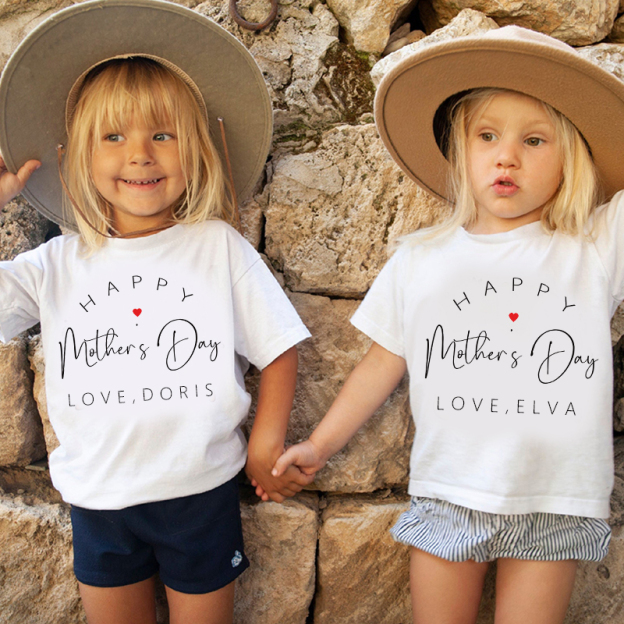 Personalized Kid Happy Mother's Day T-Shirt| Cloth1438