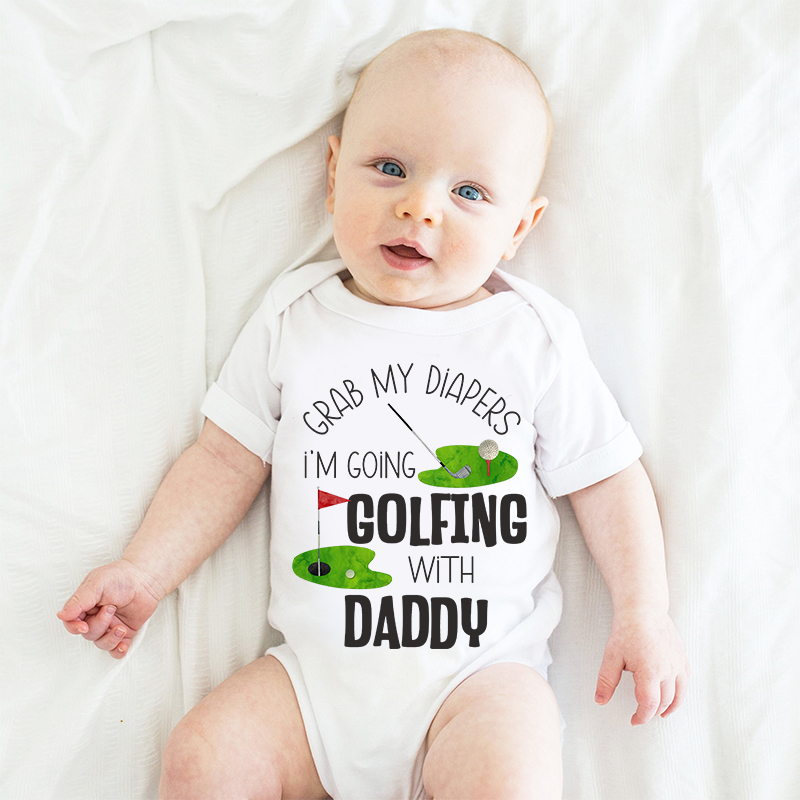 Personalized I'm Going Golfing With Daddy Cozy Onesie| BBcloth2217