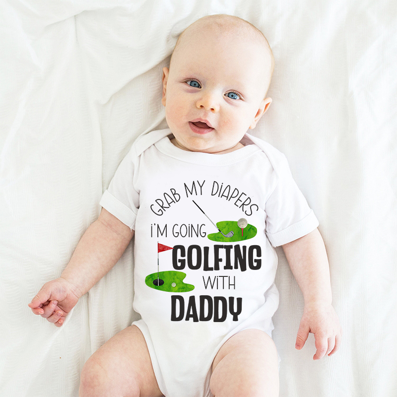 Personalized I'm Going Golfing With Daddy Cozy Onesie| BBcloth2217