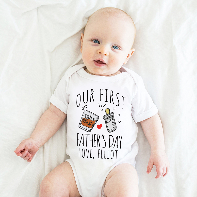 Personalized Our First Father's Day Cozy Onesie| BBcloth2220