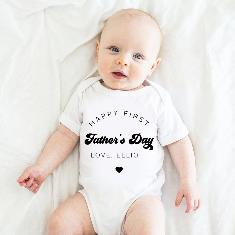 Personalized Happy First Father's Day Cozy Onesie| BBcloth2219