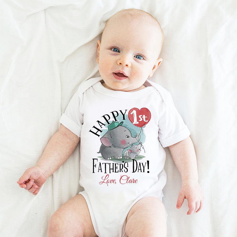 Personalized Happy First Father's Day Cozy Onesie| BBcloth2225