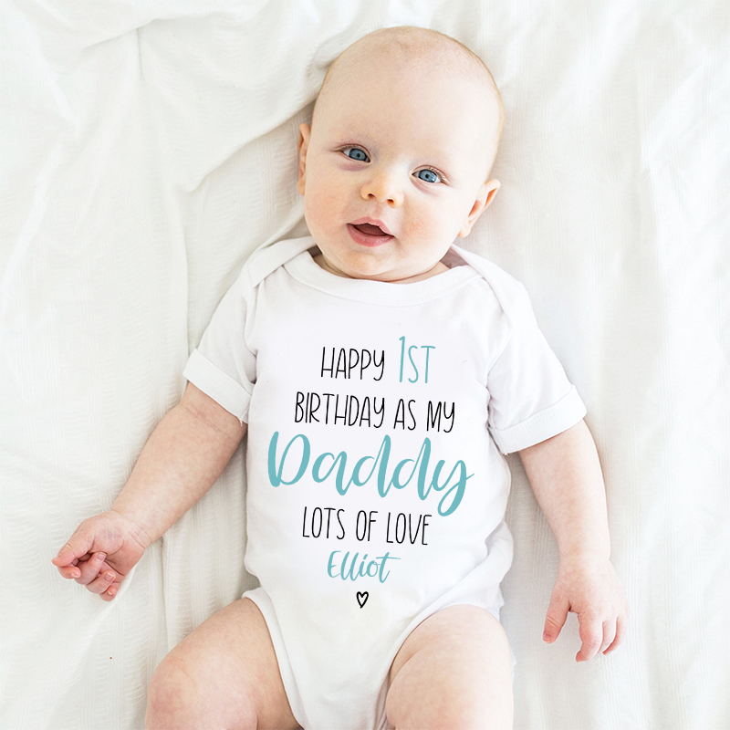 Personalized 1st Birthday as My Daddy Cozy Onesie| BBcloth2208