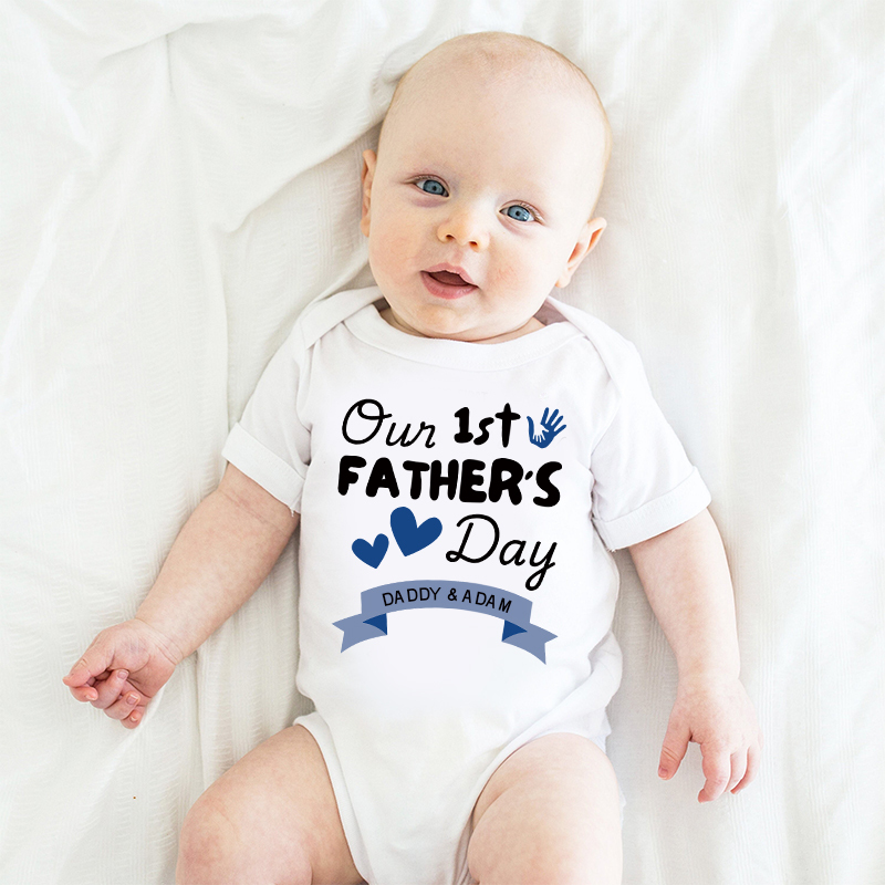 Personalized Happy First Father's Day Cozy Onesie| BBcloth2227