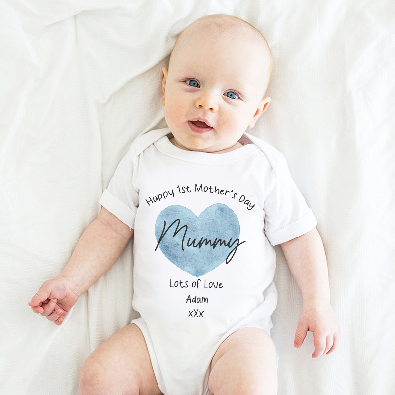 Personalized Baby First Mother's Day Cozy Onesie| BBcloth2209