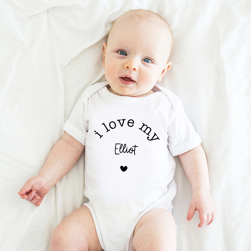 Personalized I Love My Custom Name Baby Cozy Onesie| BBcloth2213