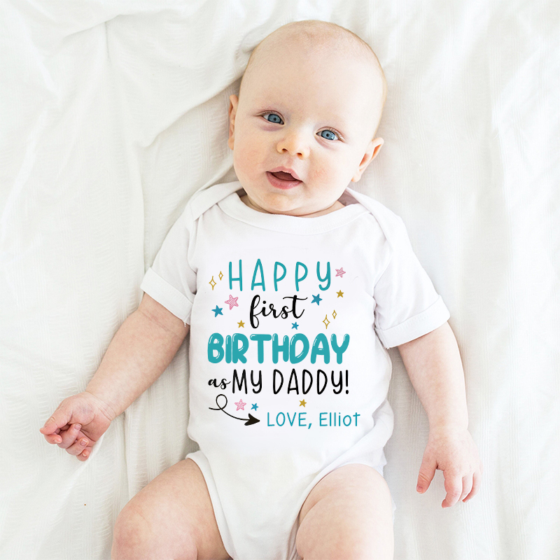 Personalized First Birthday as My Daddy Cozy Onesie| BBcloth2205