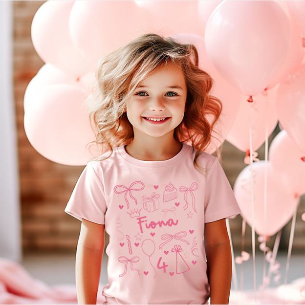 Personalized Girl Birthday Cozy T-Shirt| Cloth1468