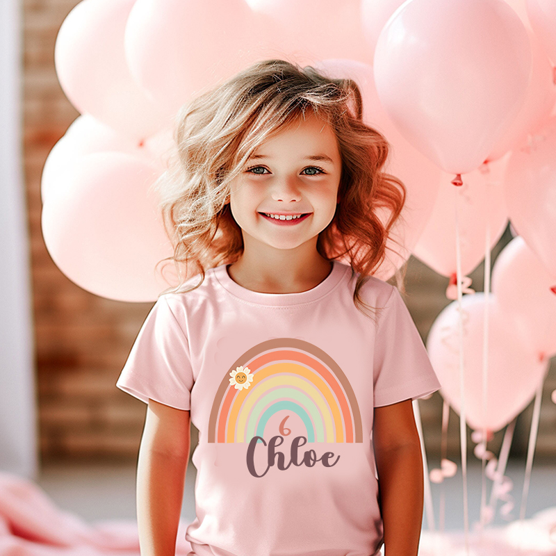 Personalized Girl Colorful Birthday T-Shirt| Cloth1472