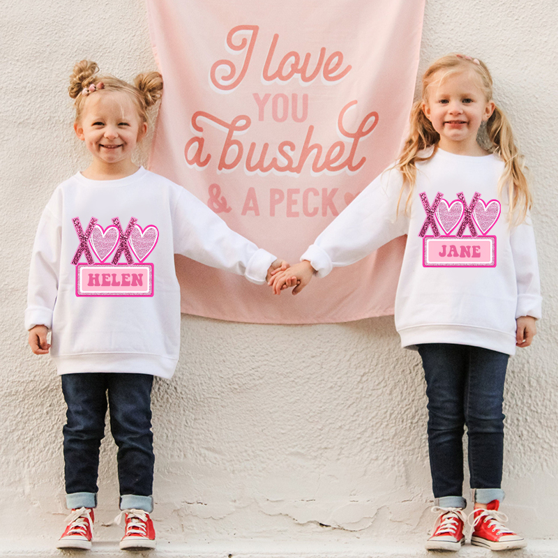 Personalized Girl Valentine's Day Sweatshirt| Cloth21301