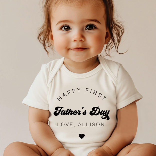 Personalized Happy First Father's Day Cozy Onesie| BBcloth2219
