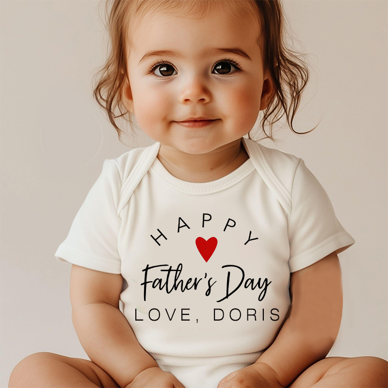 Personalized Happy First Father's Day Cozy Onesie| BBcloth2224