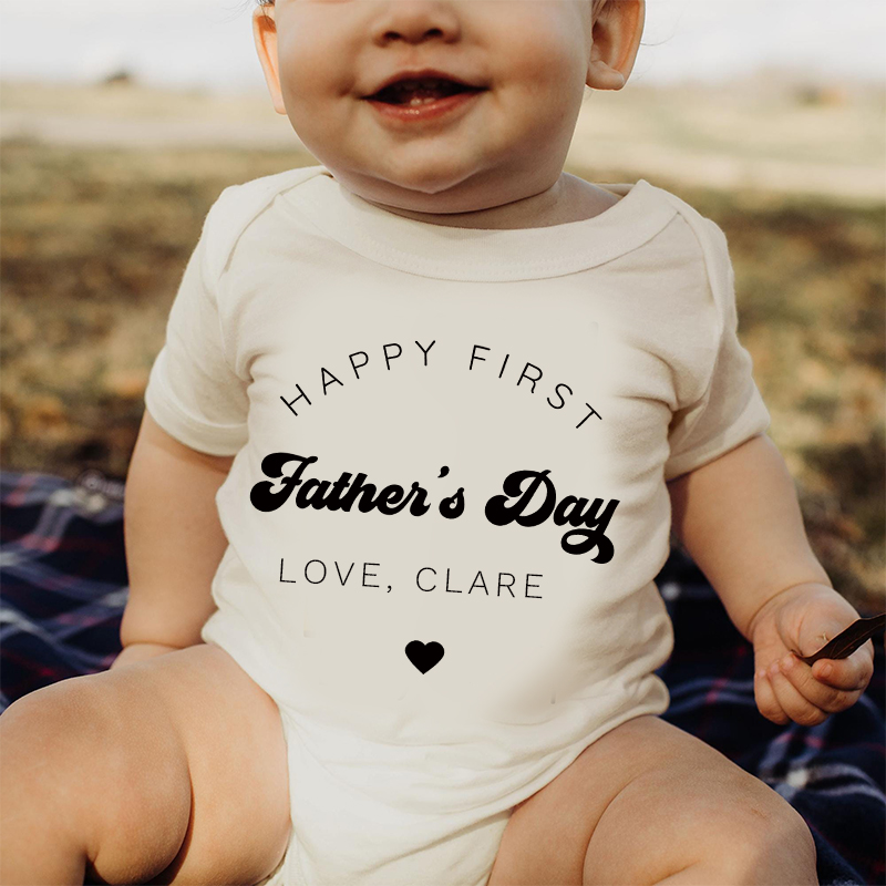 Personalized Happy First Father's Day Cozy Onesie| BBcloth2219