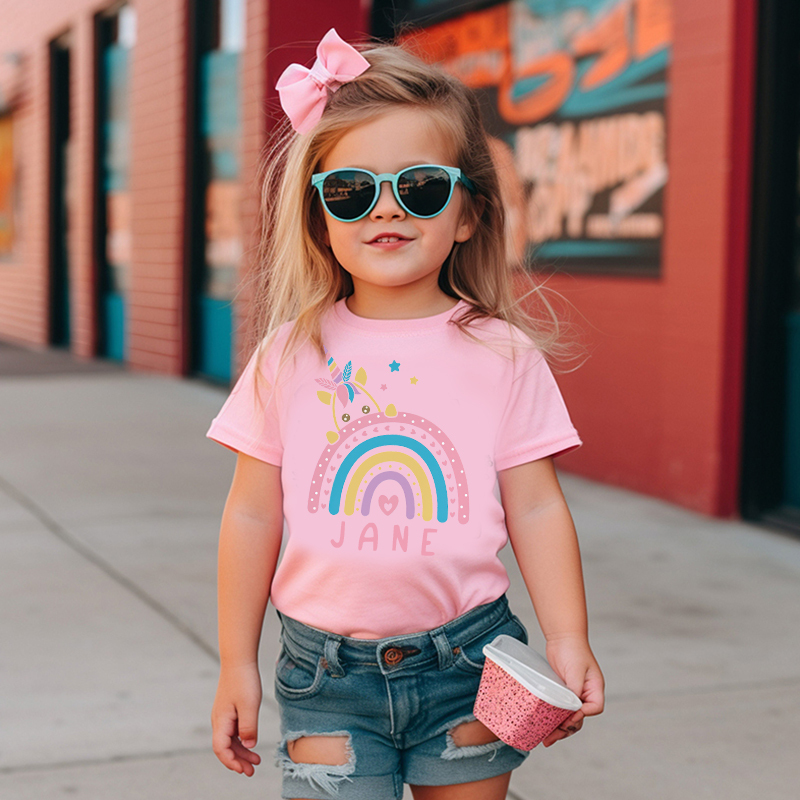Personalized Girl Unicorn Birthday Party T-Shirt| Cloth1434