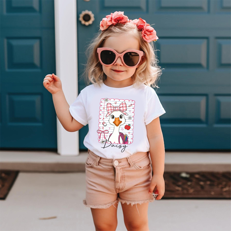 Personalized Kids Back To School Goose T-Shirt| Cloth1482
