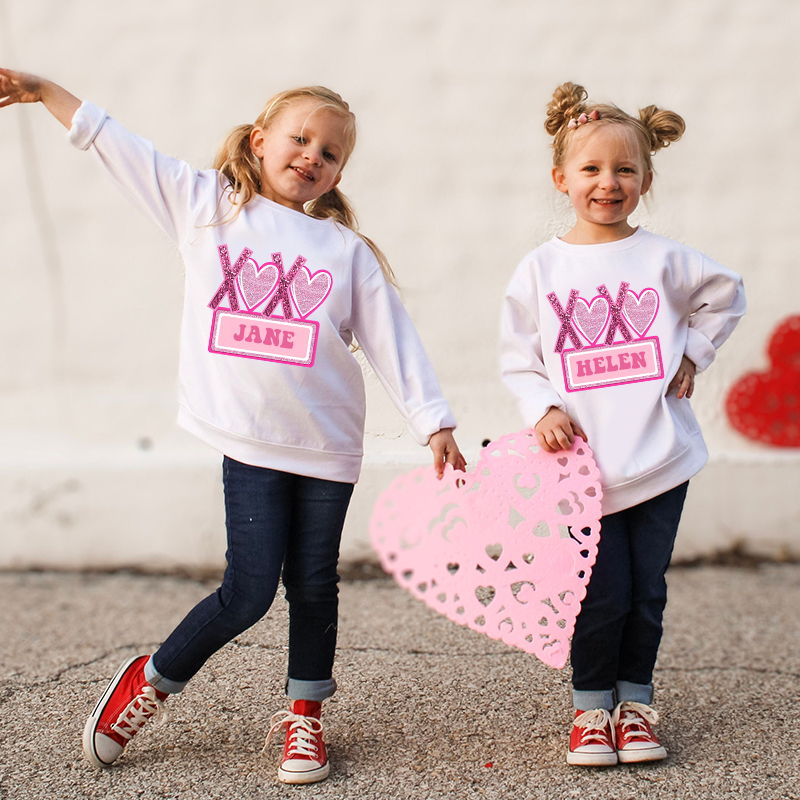 Personalized Girl Valentine's Day Sweatshirt| Cloth21301