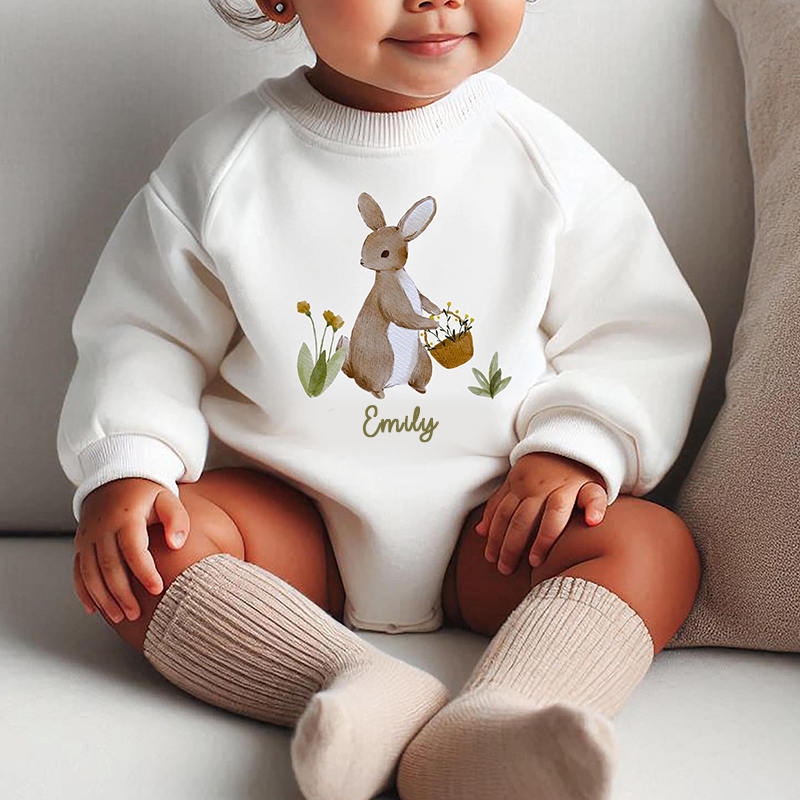 Personalized Baby's Easter Sweatshirt Romper| BBcloth8203