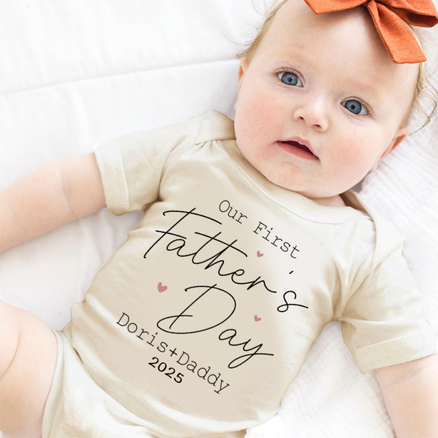 Personalized Happy First Father's Day Cozy Onesie| BBcloth2222