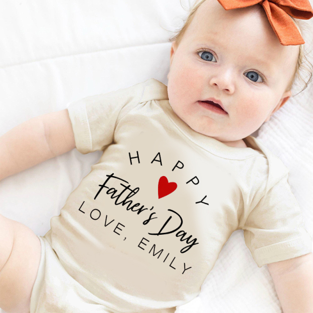 Personalized Happy First Father's Day Cozy Onesie| BBcloth2224