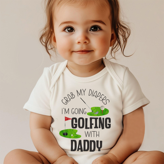Personalized I'm Going Golfing With Daddy Cozy Onesie| BBcloth2217