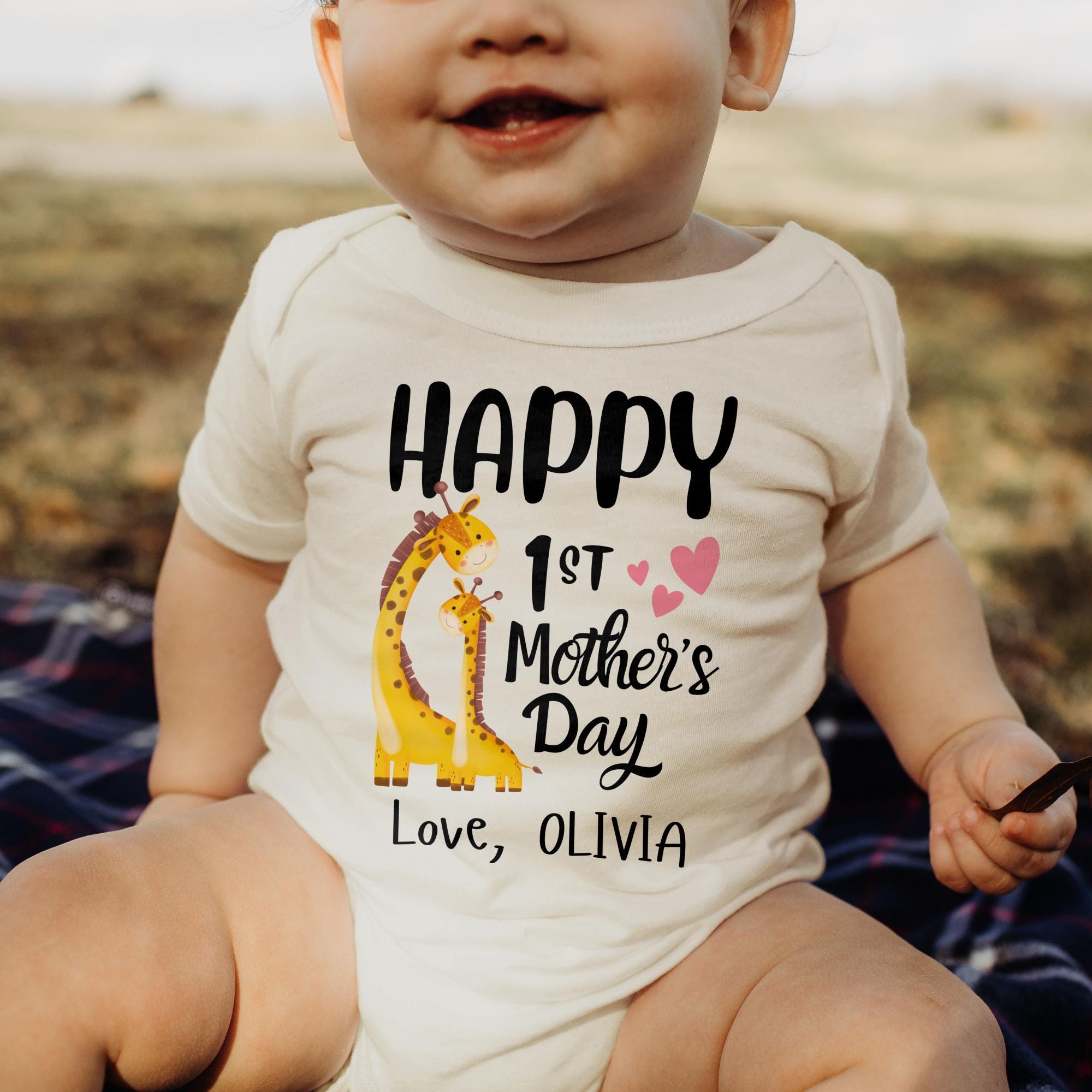 Personalized Happy 1st Mother’s Day Baby Cozy Onesie| BBcloth2214
