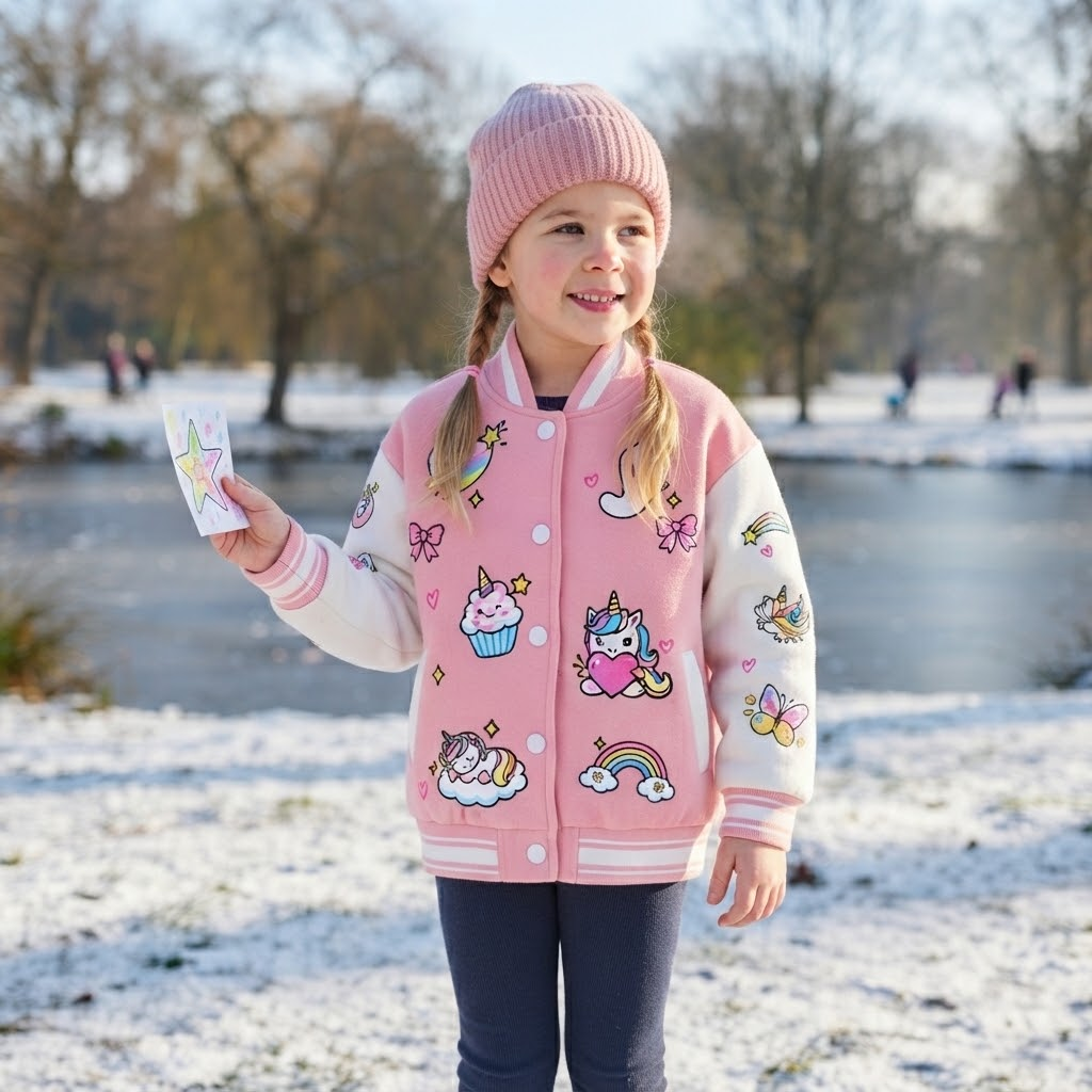 Personalized Kids Unicorn Varsity Jacket | Cloth290