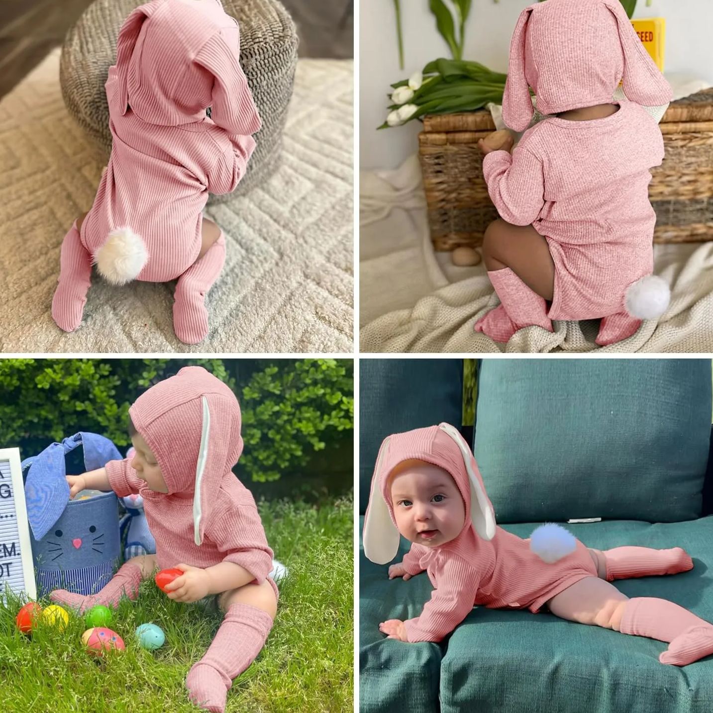 Personalized Kids Embroidered Rabbit Romper| Cloth37