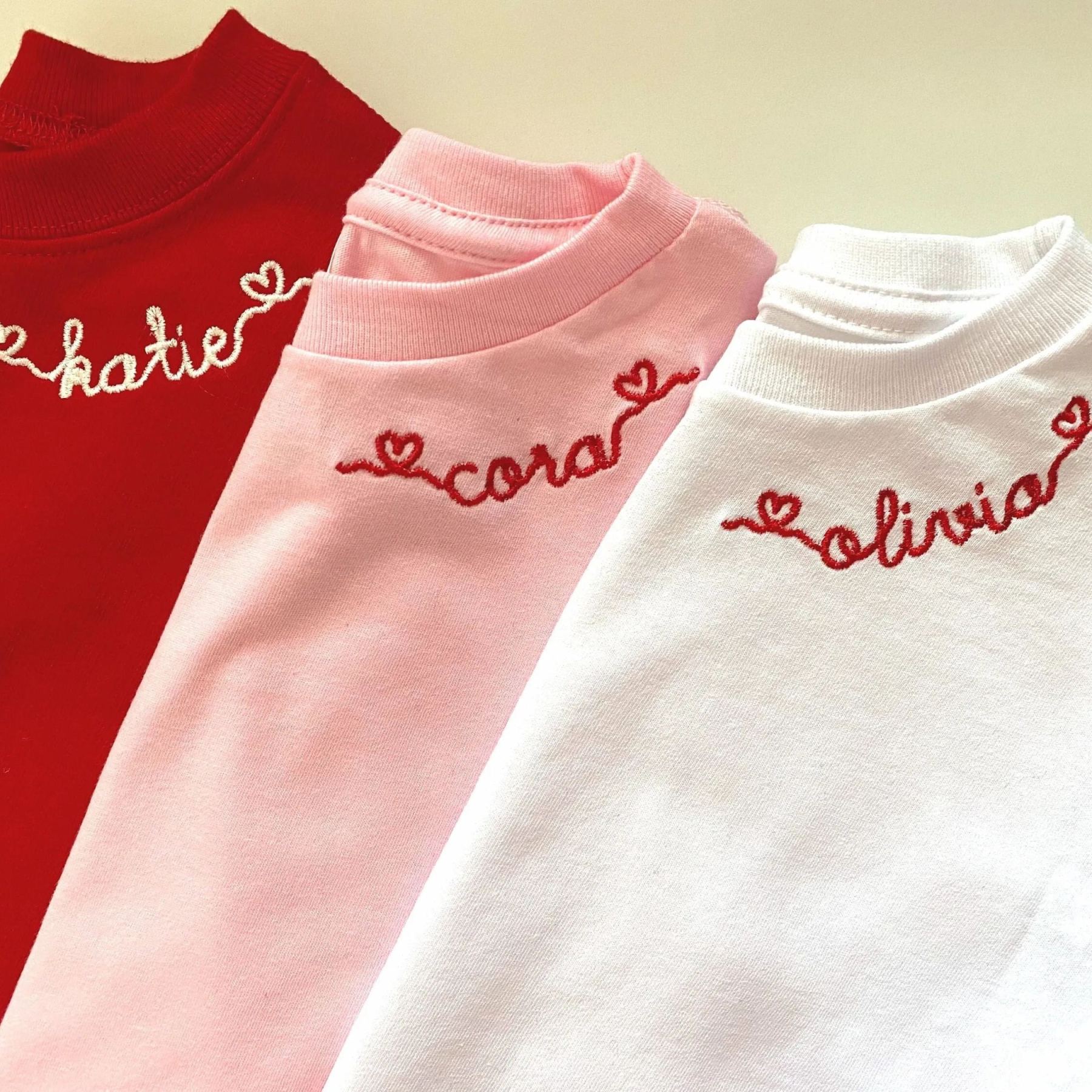 Personalized Kid Embroidered Valentine's Day Sweatshirt| Cloth215