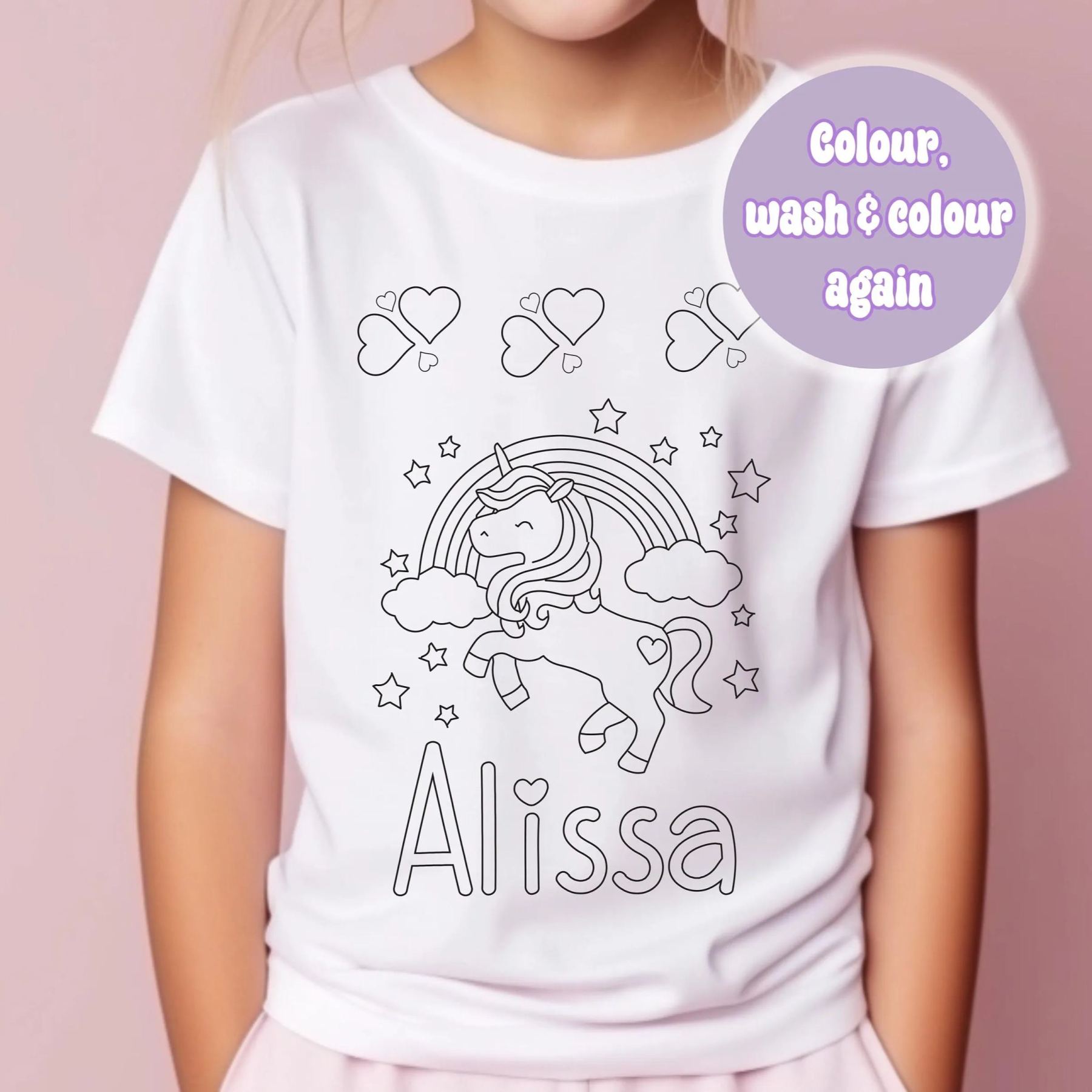 Personalized Kids Coloring Activity T-Shirt| Cloth169