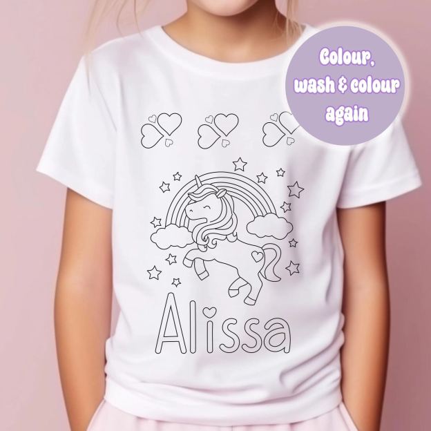 Personalized Kids Coloring Activity T-Shirt| Cloth169