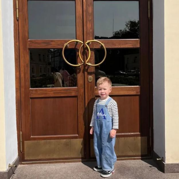 Personalized Kids Initial Oversized Denim Loose Overalls| Pants09