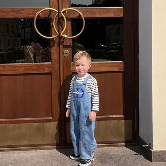 Personalized Kids Initial Oversized Denim Loose Overalls| Pants10