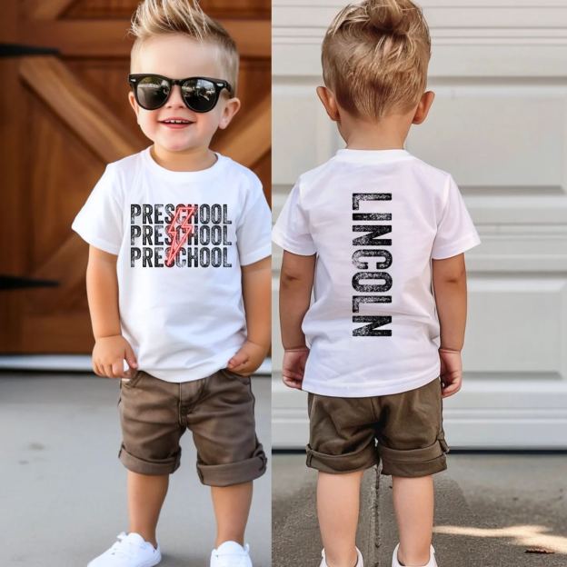 Personalized Kids Back To School Name T-Shirt| Cloth1480