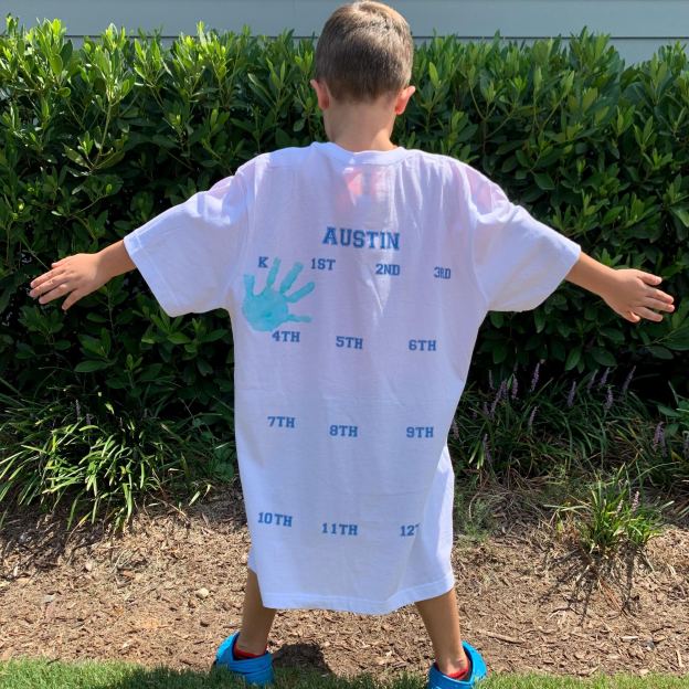 Personalized Kids Class Of 2038 Handprint Graduation Shirt| Cloth181