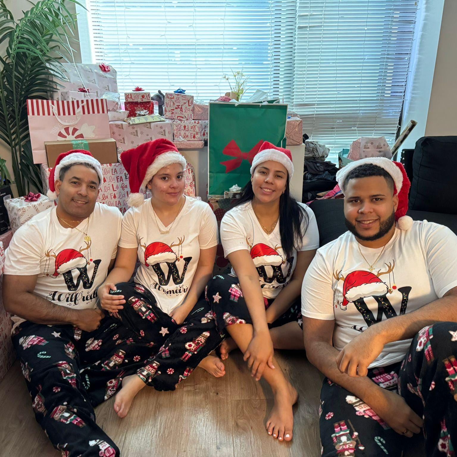 Personalized Family Christmas Monogrammed Name T-Shirt| Match04