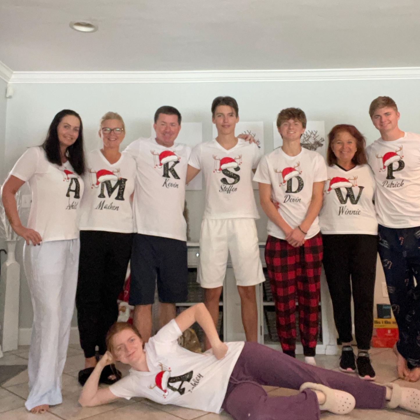 Personalized Family Christmas Monogrammed Name T-Shirt| Match04