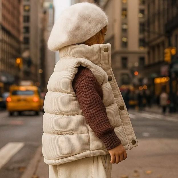 Personalized Kid Embroidered Corduroy Vest| Cloth252