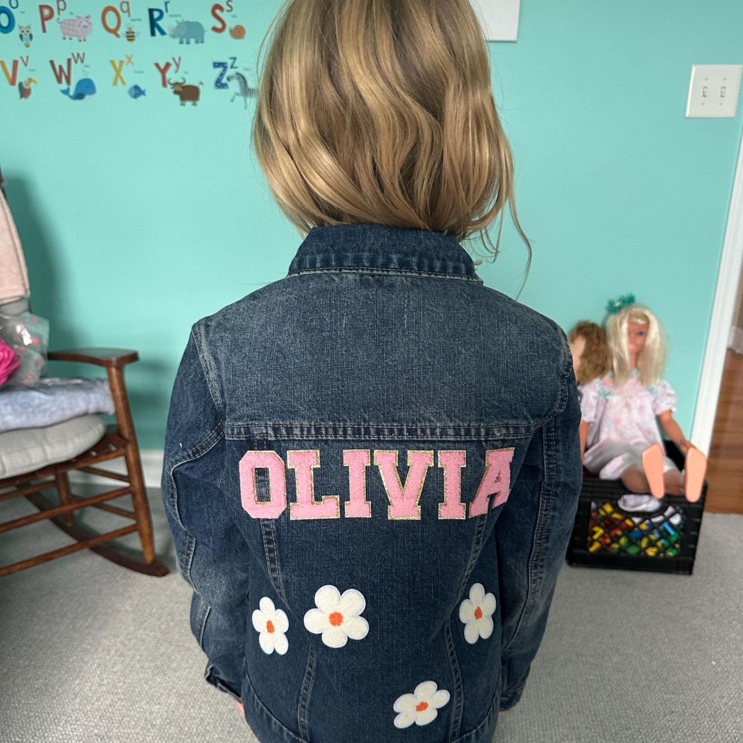 Personalized Kids Hand Patch Denim Jacket| Cloth234