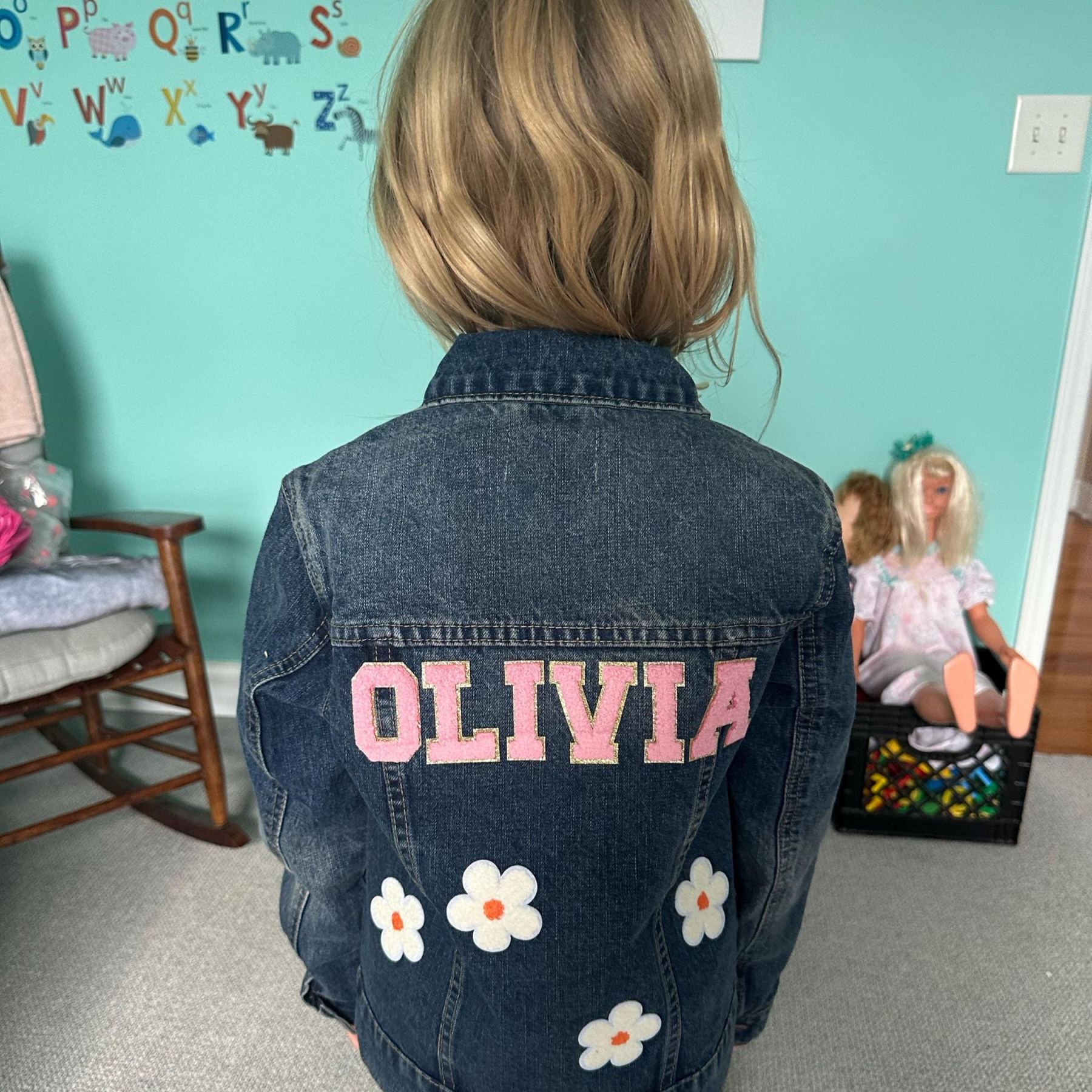 Personalized Kids Hand Patch Denim Jacket| Cloth234