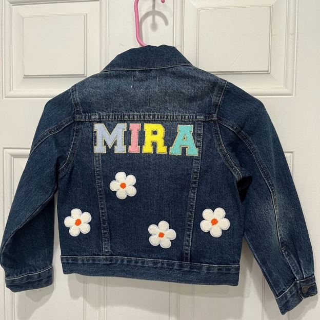 Personalized Kids Hand Patch Denim Jacket| Cloth234
