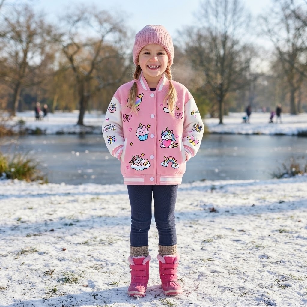 Personalized Kids Unicorn Varsity Jacket | Cloth290